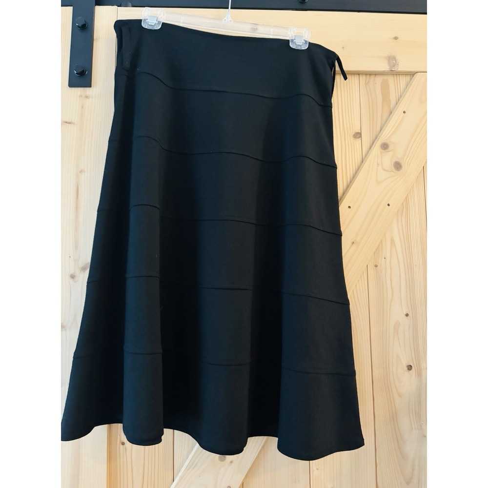 Linea Doman Women's Skirt Black Size 8 Career Professional Closet Staple Aline**